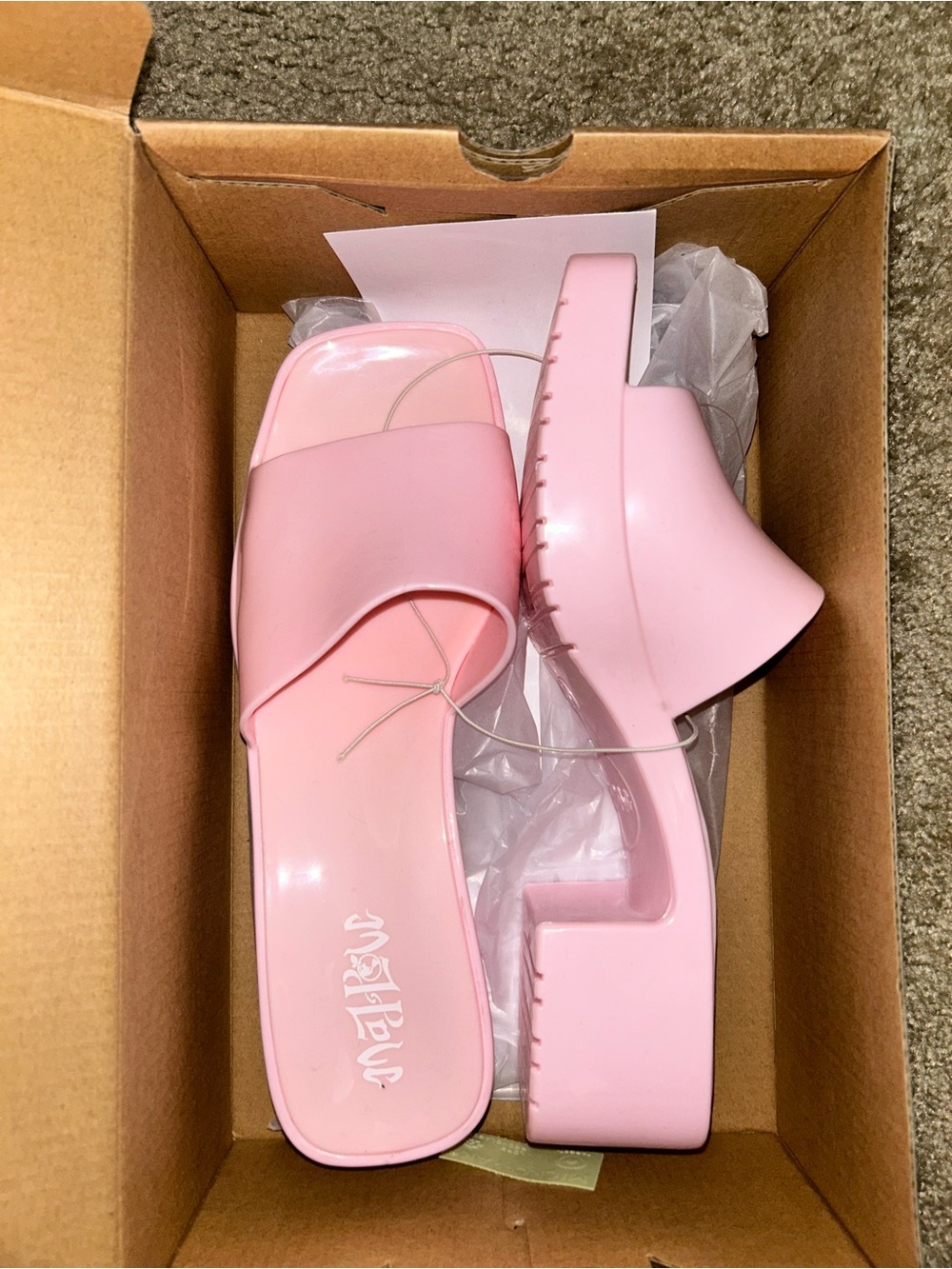 Pink Platform Slide Sandals - Mad Love